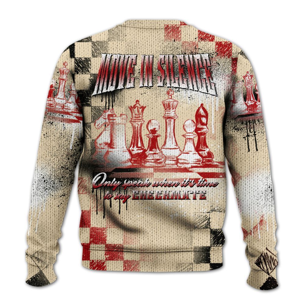 Sweater To Match Dunk Low Strawberry Waffle - Chess Move In Silence Graphic