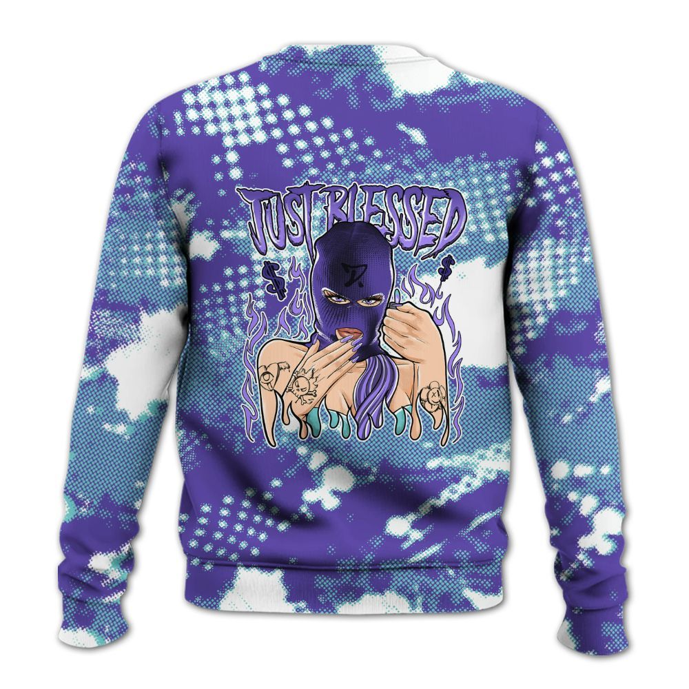 Sweatshirt To Match Low Hornets 1s - Blessed!! Smoke Dot All Over Print