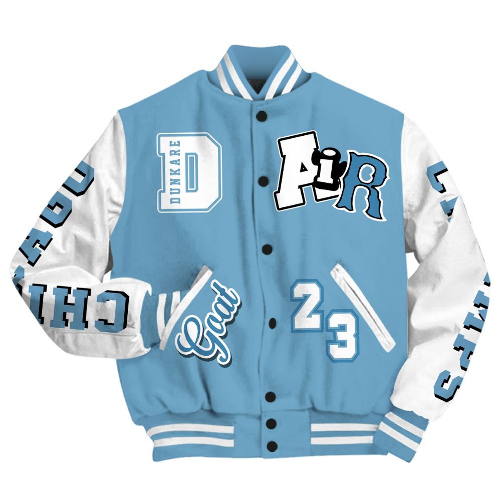 Varsity Jacket To Match High OG UNC Reimagined 1s - AIR Number 23 GOAT All Over Print
