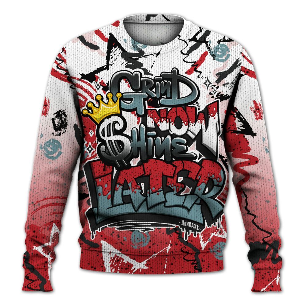 Sweater To Match Retro Halloween 5s - Grind Shine Later Drip Graphic