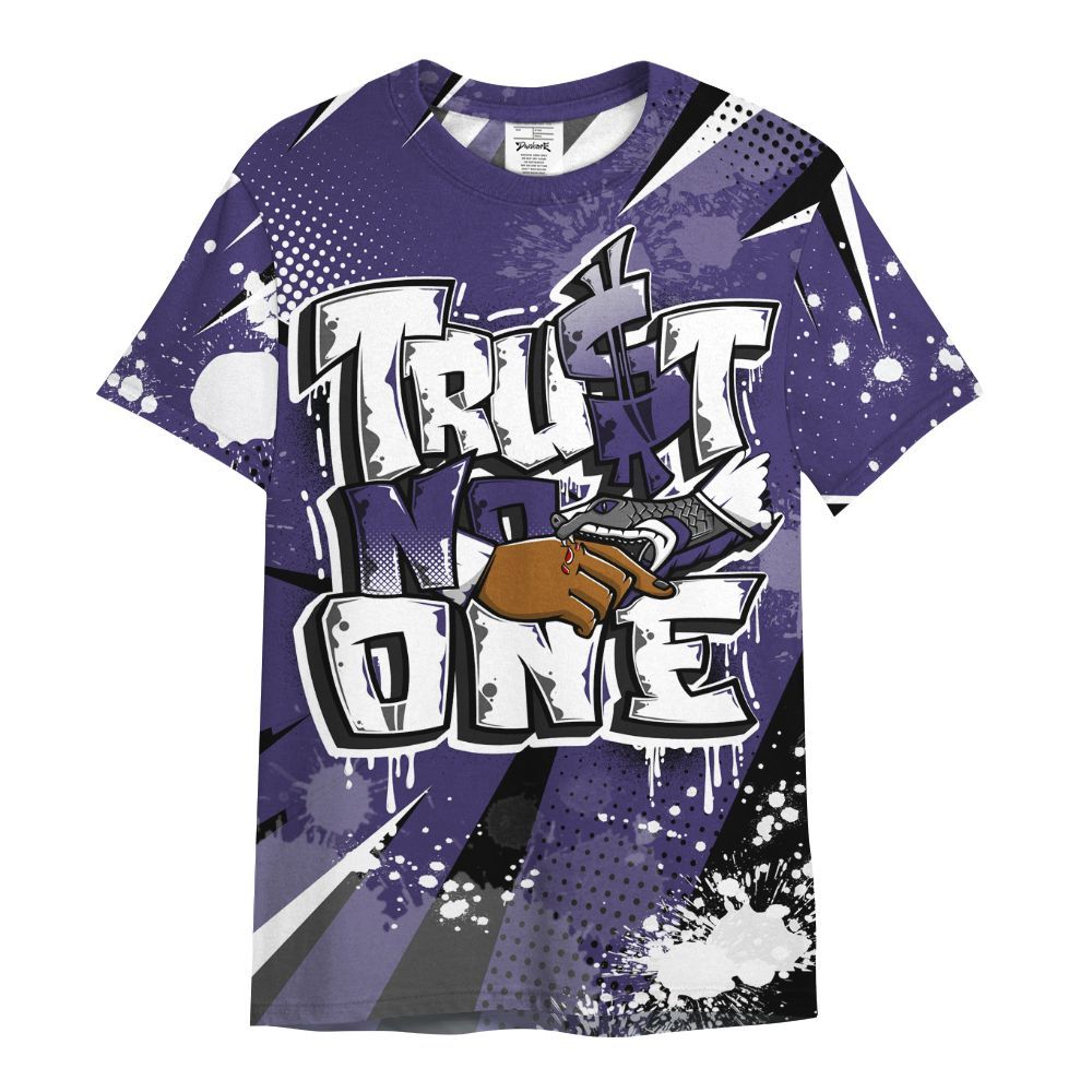 Shirt To Match Retro Court Purple 13s - Poly Trust No One Dripping All Over Print