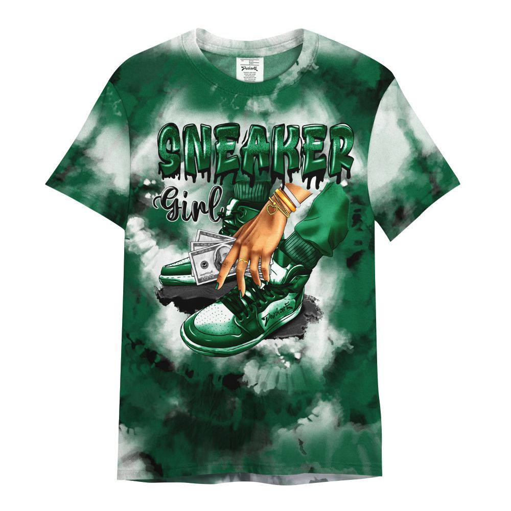 Shirt To Match High Gorge Green 1s - SNEAKER Girl Money Drip Tie Dye All Over Print