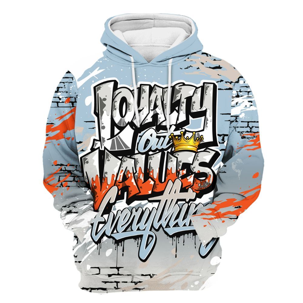 Hoodie To Match High OG Alaska 1s - Values Of Loyalty Drip All Over Print