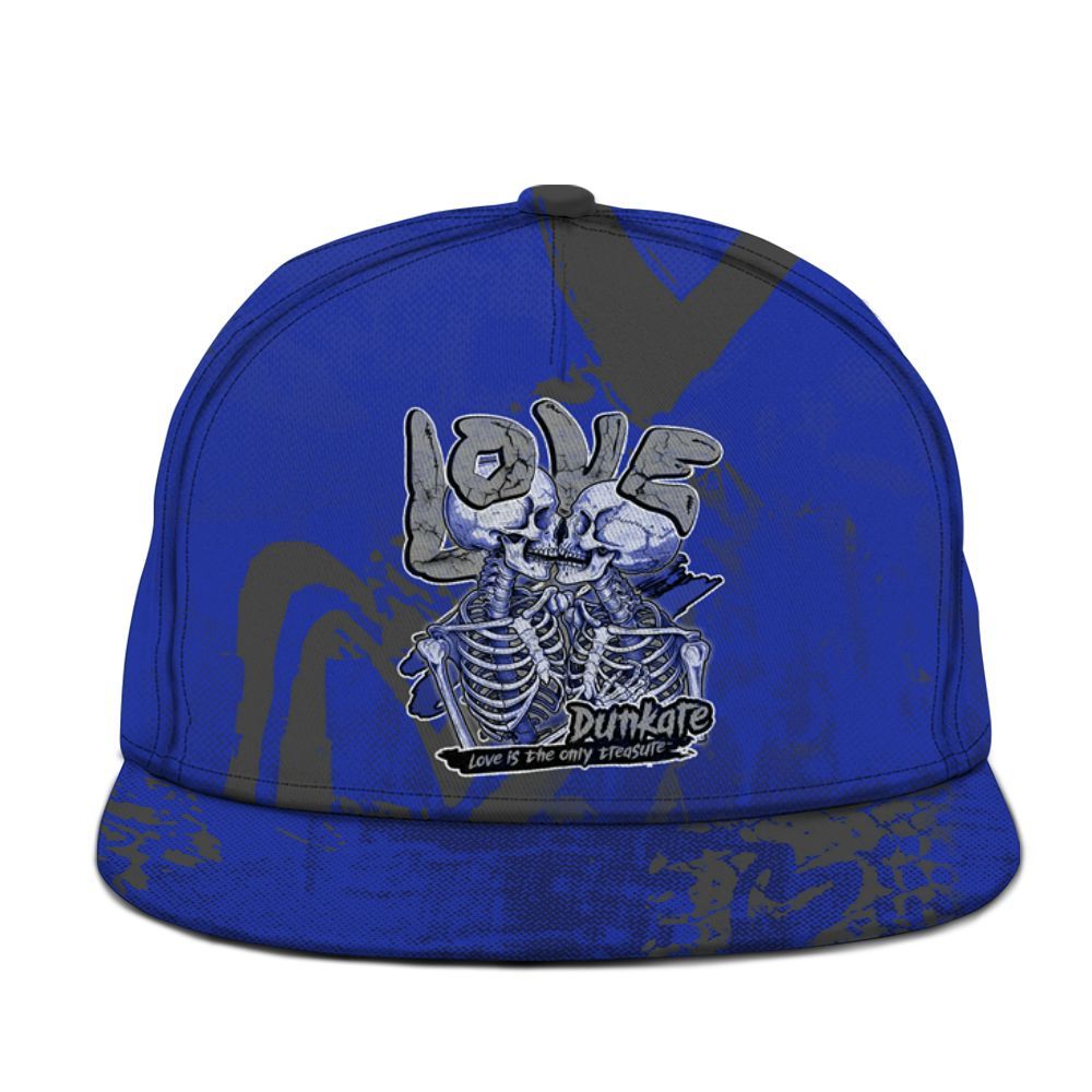 Snapback To Match Air Max Plus Black Racer Blue - Skull Love Graphic