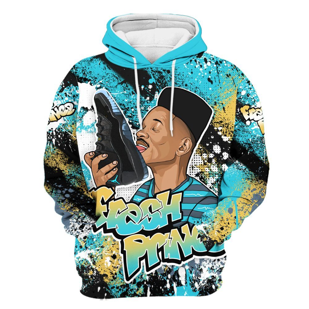 Hoodie To Match Retro Gamma Blue 11s - Fresh Sneaker Lick All Over Print