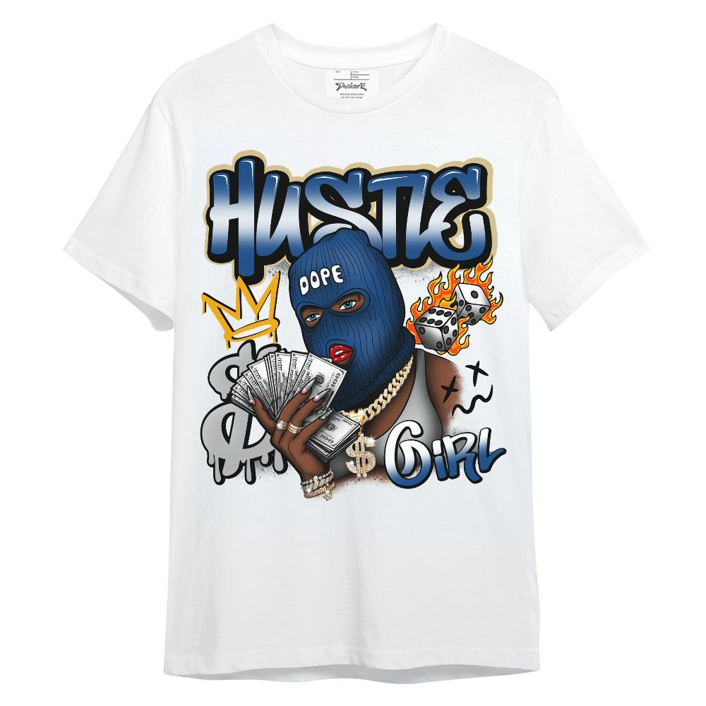 Shirt To Match Air Ship Royal Blue - Money Hustles Girl Streetwear Unisex Shirt