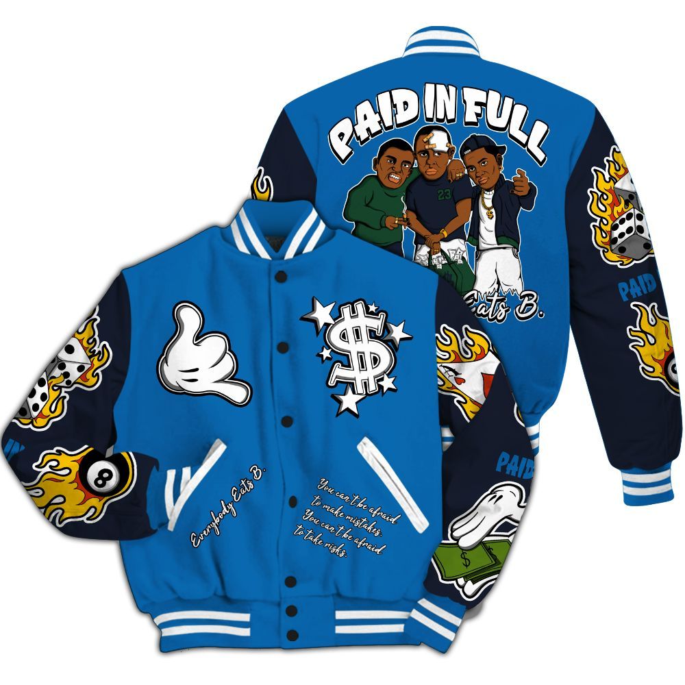 Varsity Jacket To Match 95 Big Bubble Slate - Everybody Paid In Full Graphic All Over Print
