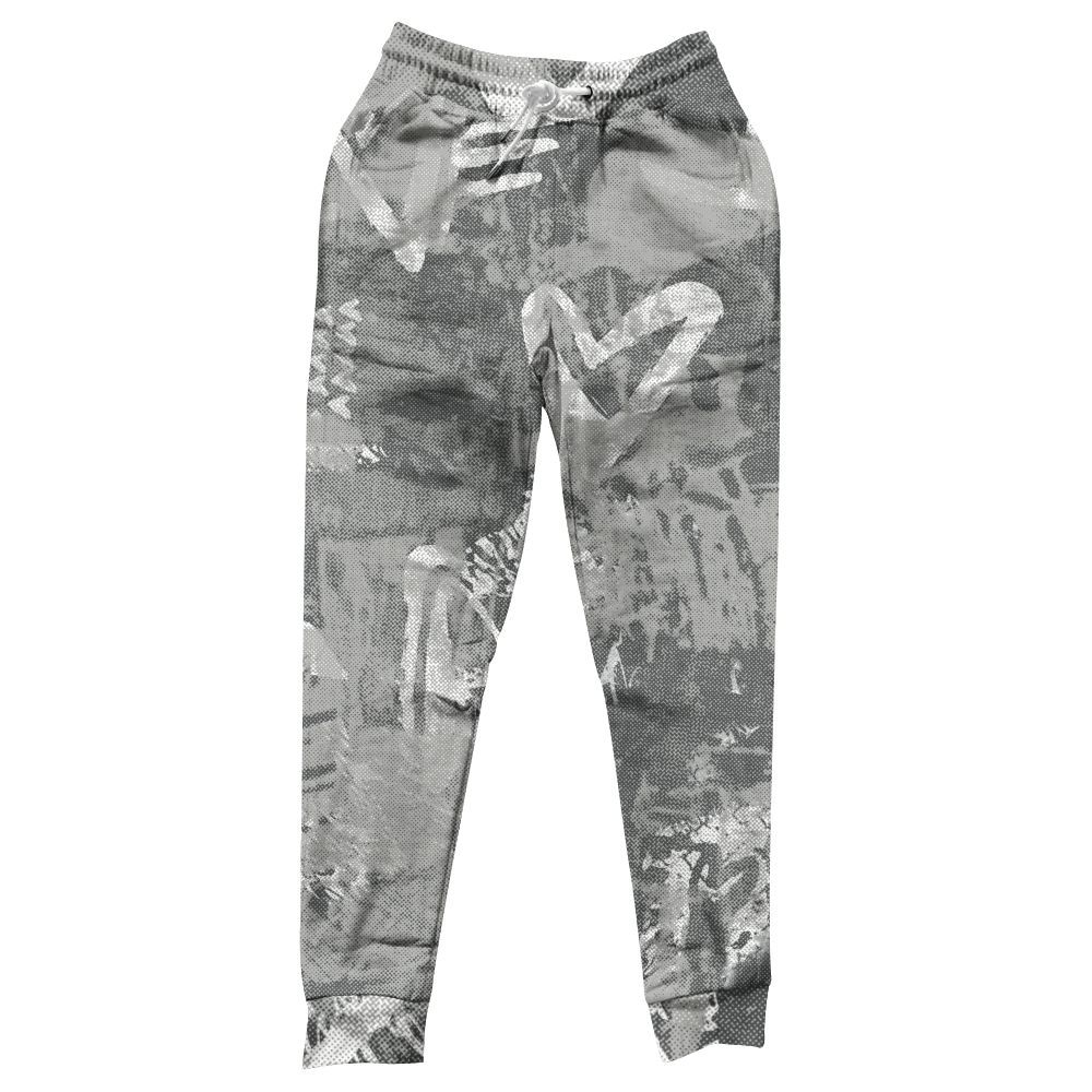 Sweatpant To Match Retro Wet Cement 4s - Heart Grunge All Over Print