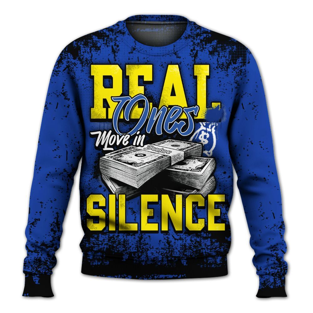 Sweatshirt To Match Laney 14s - Move In Silence Money Street Retro All Over Print
