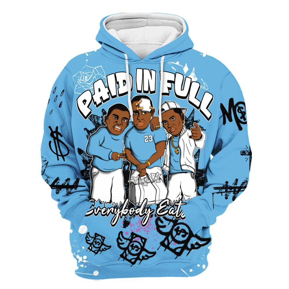 Hoodie To Match Melo 12s - Everybody Paid In Full Crayon All Over Print