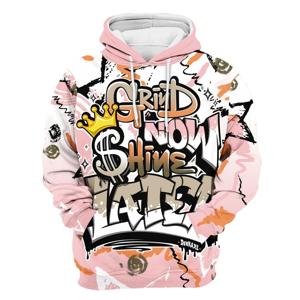 Hoodie To Match SB Dunk Low Red Stardust - Grind Shine Later Drip All Over Print