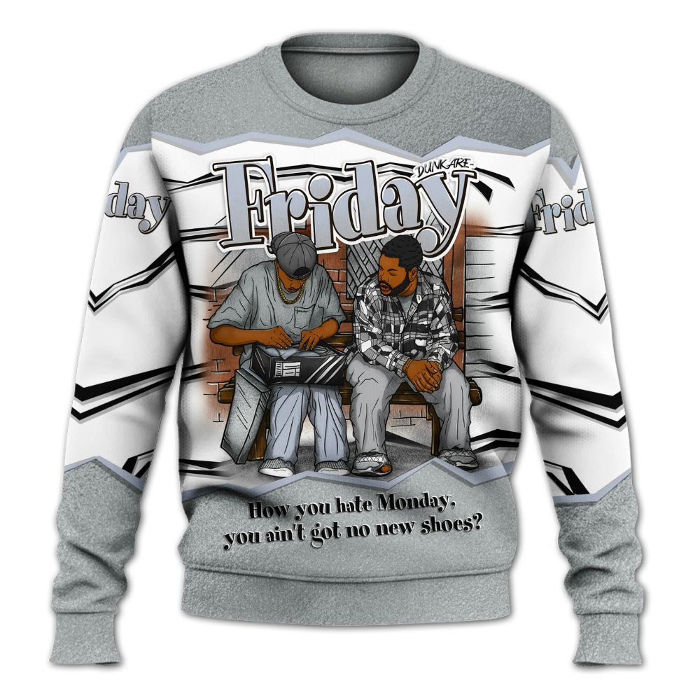 Sweatshirt To Match White Metallic 2026 5s - Friday Movie 90s TV All Over Print