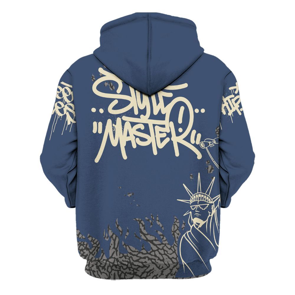 Hoodie To Match Diffused Blue 3s - Graphic Fck Around Find Out All Over Print