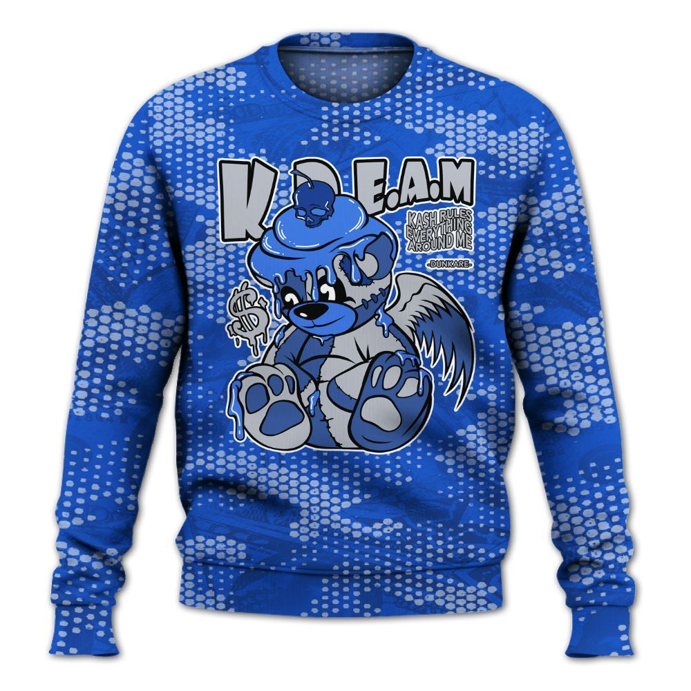 Sweatshirt To Match Air Foamposite One Royal - Loot Bear All Over Print