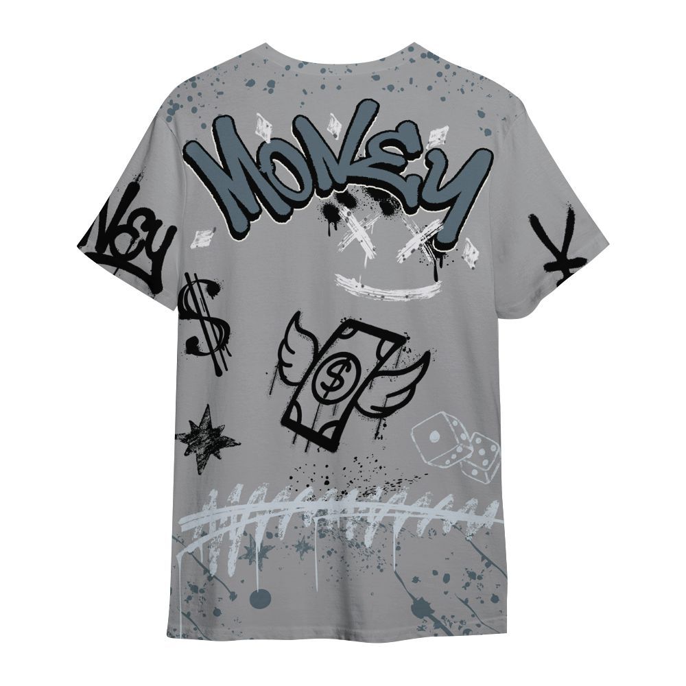 Shirt To Match Retro Light Graphite Wolf Grey 5s - Everybody Paid In Full Crayon All Over Print