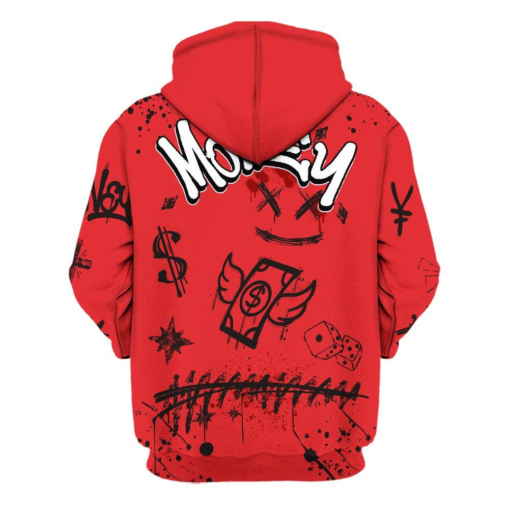 Hoodie To Match Chile Red 9s - Everybody Paid In Full Crayon All Over Print