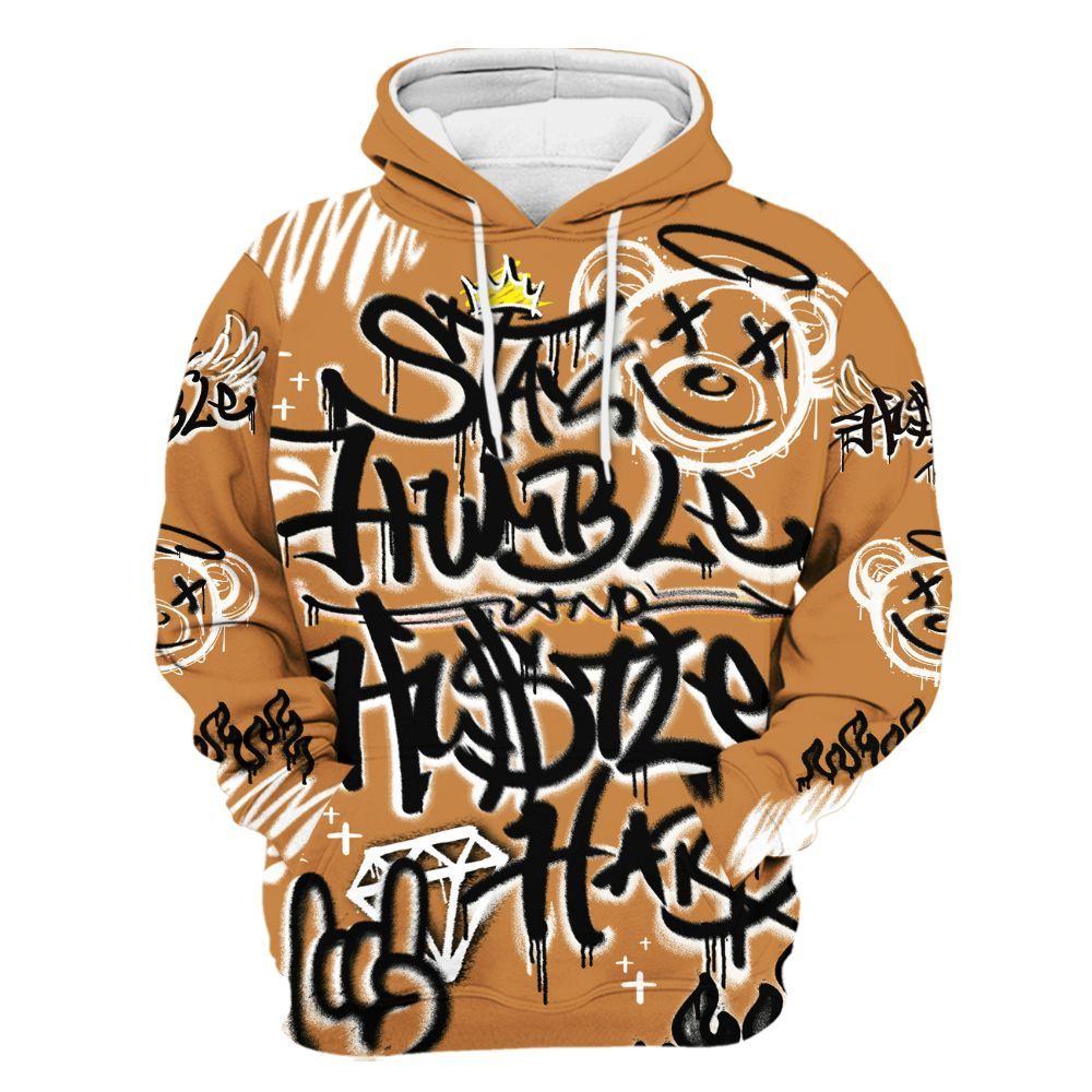 Hoodie To Match Dunk Low Nature Wheat Suede - Humble Drip Streetwear Graffity All Over Print