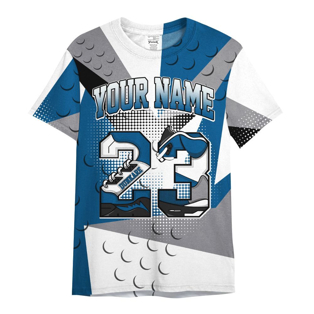 Shirt To Match High OG True Blue 1s - Poly Custom Name Number 23 5s All Over Print