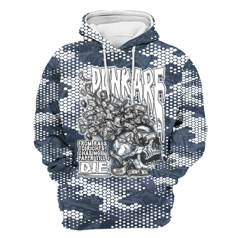 Hoodie To Match Low Diffused Blue 11s - From Rags To Riches All Over Print