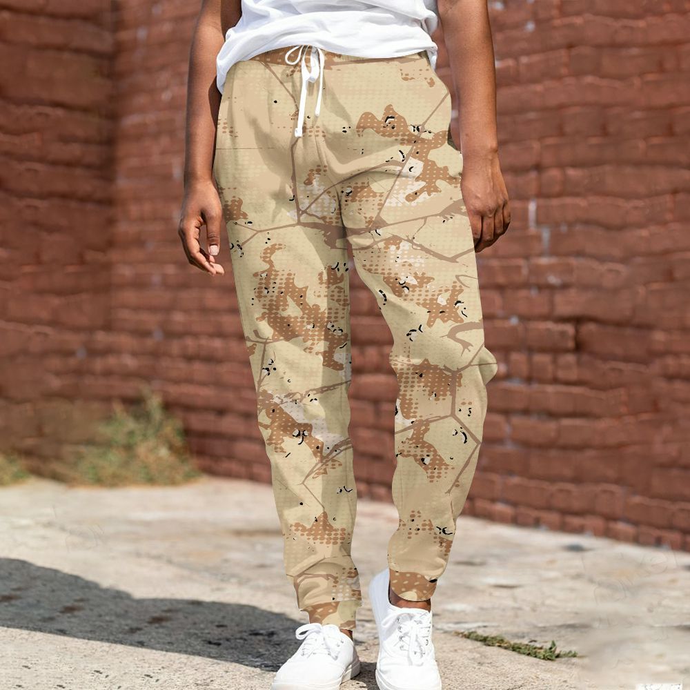 Sweatpant To Match Desert Camo 3s - Crack Graphic All Over Print