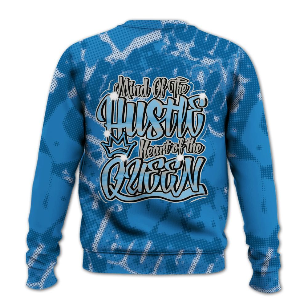Sweatshirt To Match Industrial Blue 4s - Hustles Heart Queens Street All Over Print