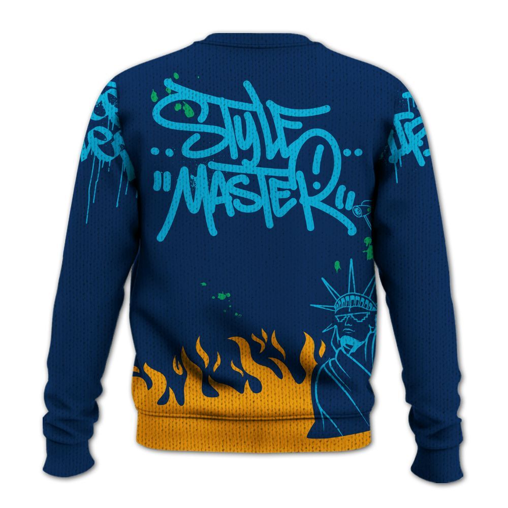 Knitted Sweater To Match Dunk Low GS Electric Algae - Graphic Fck Around Find Out