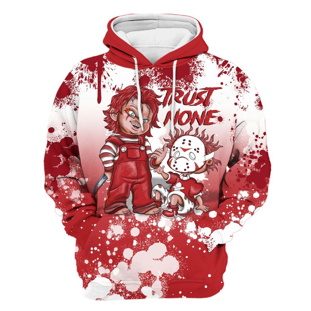 Hoodie To Match Retro Cherry 12s - Trust No One Scary All Over Print