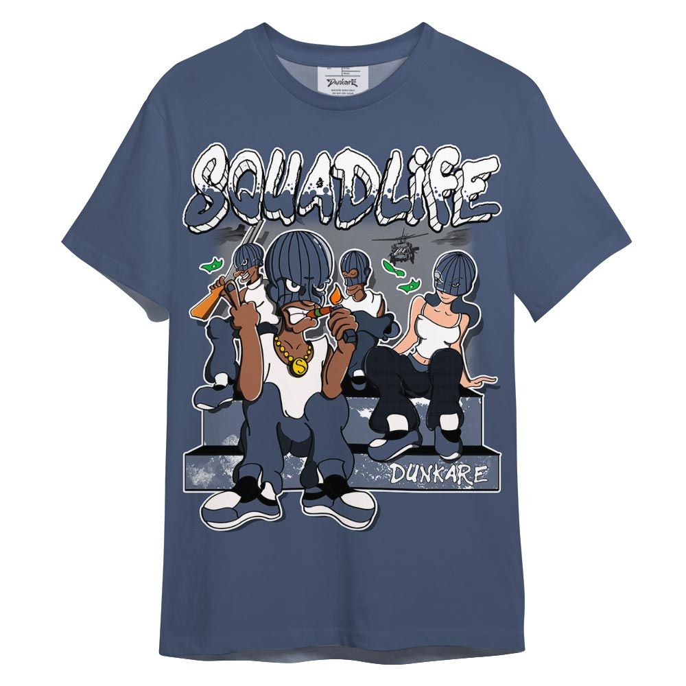 Shirt To Match Low Diffused Blue 11s - Squad Life Shirt 3D Graphic Outfit 0705 LGH