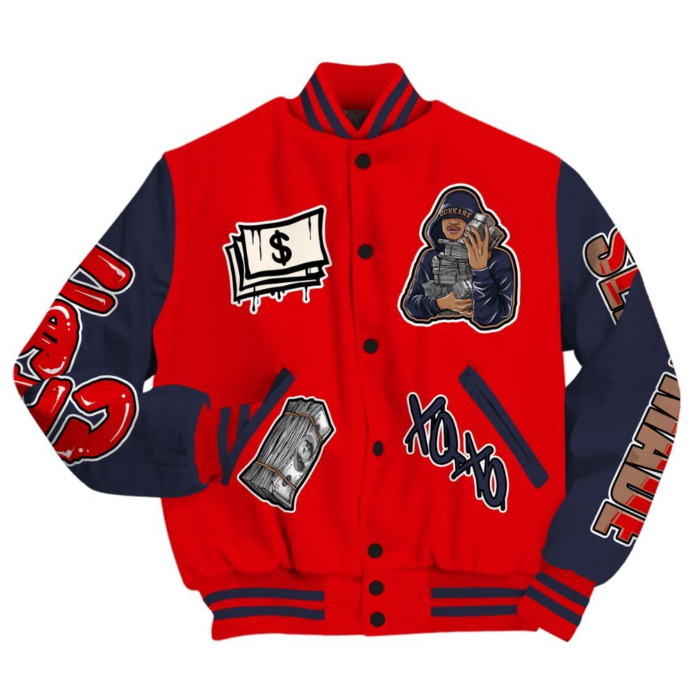 Varsity Jacket To Match Low OG Howard University 1s - Selfmade Unique All Over Print