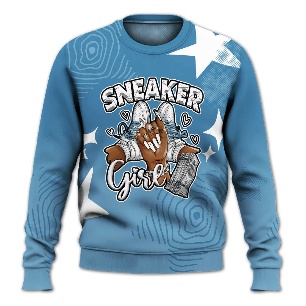 Sweatshirt To Match High OG UNC Reimagined 1s - Sneakerz Girlz Unique Starz All Over Print