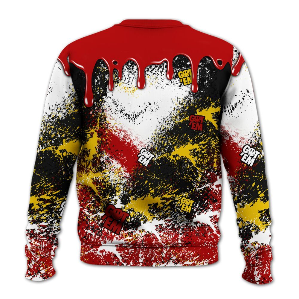 Sweatshirt To Match Low Lucky Cat 1s - Dripping 23 Drip All Over Print