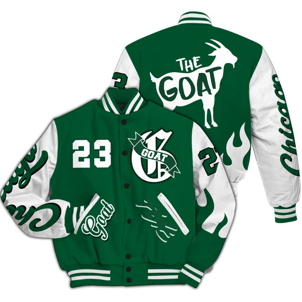 Varsity Jacket To Match High Gorge Green 1s - The G.O.A.T Flight Streetwear All Over Print