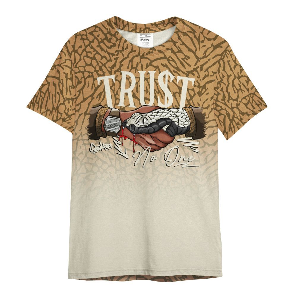 Shirt To Match Orewood Brown 3s - Snake Trust No One Drip All Over Print