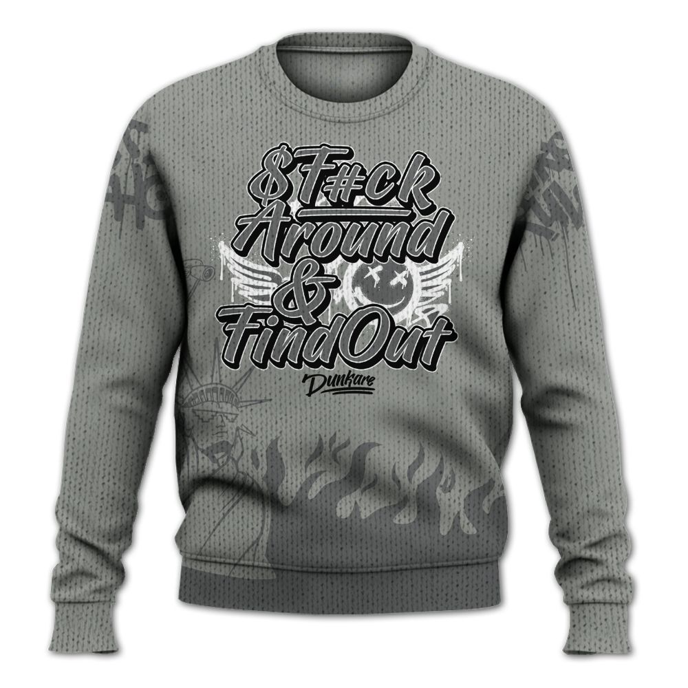 Knitted Sweater To Match Paris Olympics 4s - Graphic Fck Around Find Out