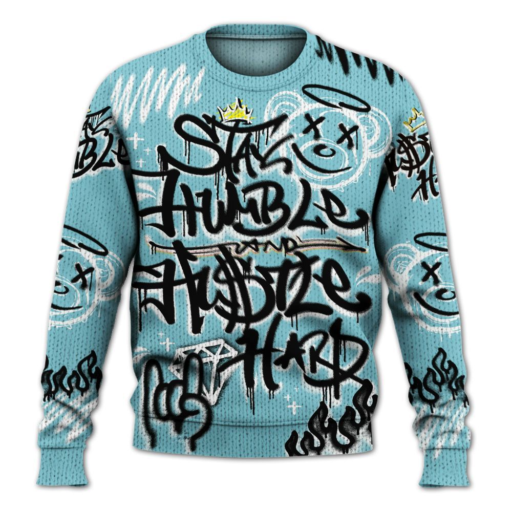Knitted Sweater To Match Low Legend Blue 11s - Humble Drip Streetwear Graffity
