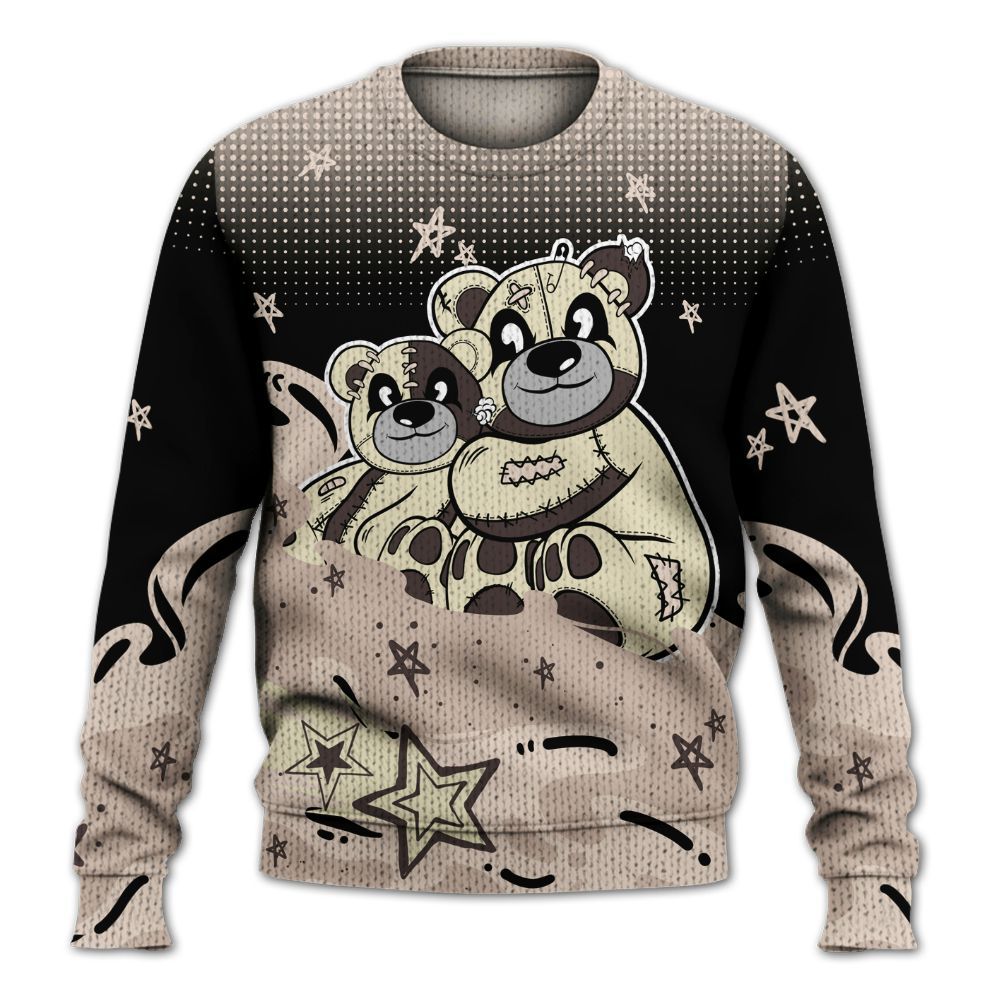 Knitted Sweater To Match A Ma Maniere X Fossil Stone 4s - Sincere Fondness Bear Stars