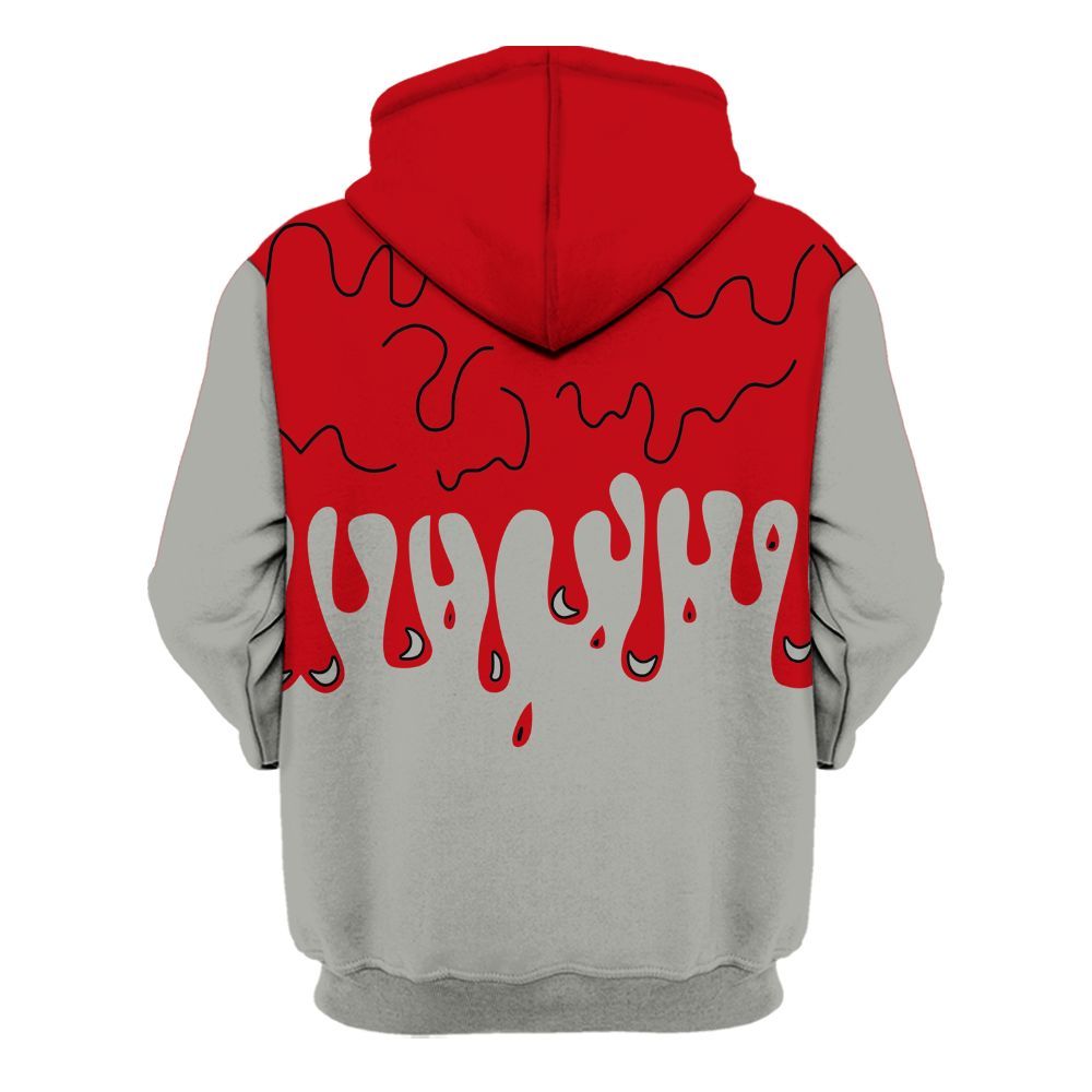 Hoodie To Match Air Griffey Max Gray Reds 1s - Snake Trust No One Drip All Over Print