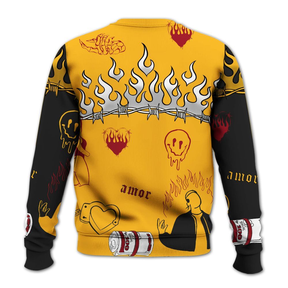 Sweatshirt To Match White Taxi 12s Shirt, Snake Trust No One All Over Print