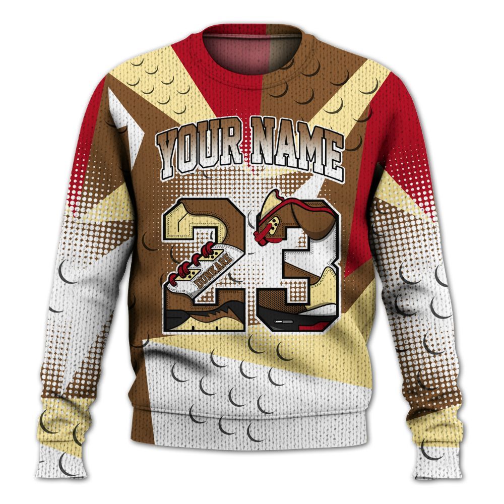 Knitted Sweater To Match Air Max 90 Escape - Poly Custom Name Number 23 5s