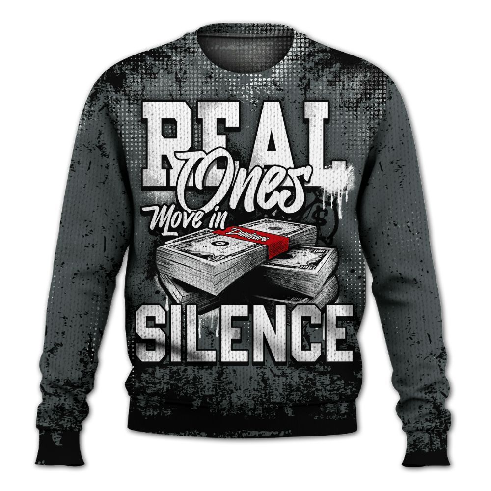 Knitted Sweater To Match Black RM Nigel Sylvester 4s - Move In Silence Money Street Retro
