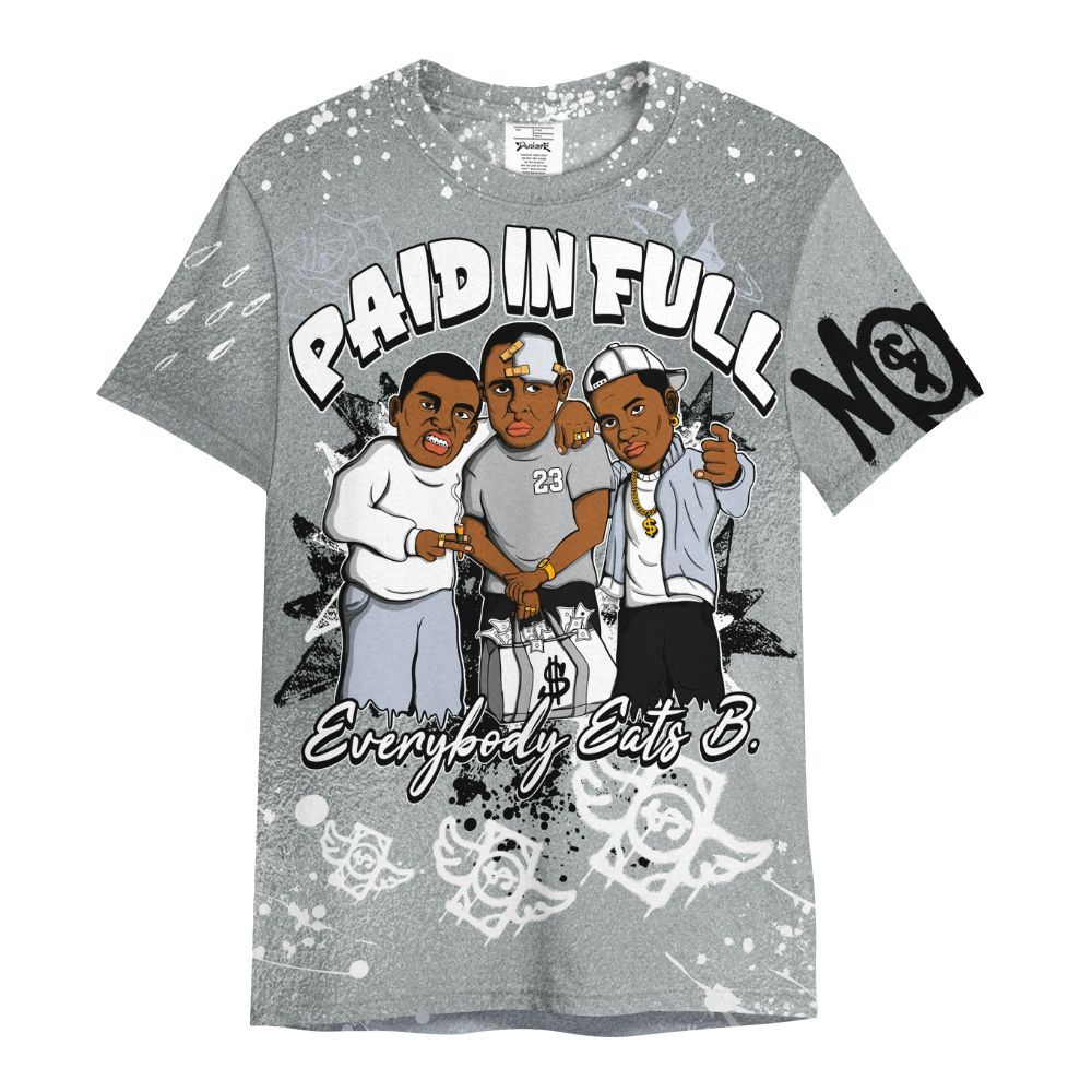 Shirt To Match White Metallic 2026 5s - Everybody Paid In Full Crayon All Over Print