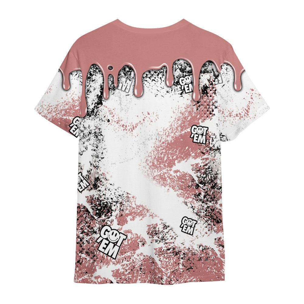 Shirt To Match Low OG Rust Pink 1s - Dripping 23 Drip All Over Print