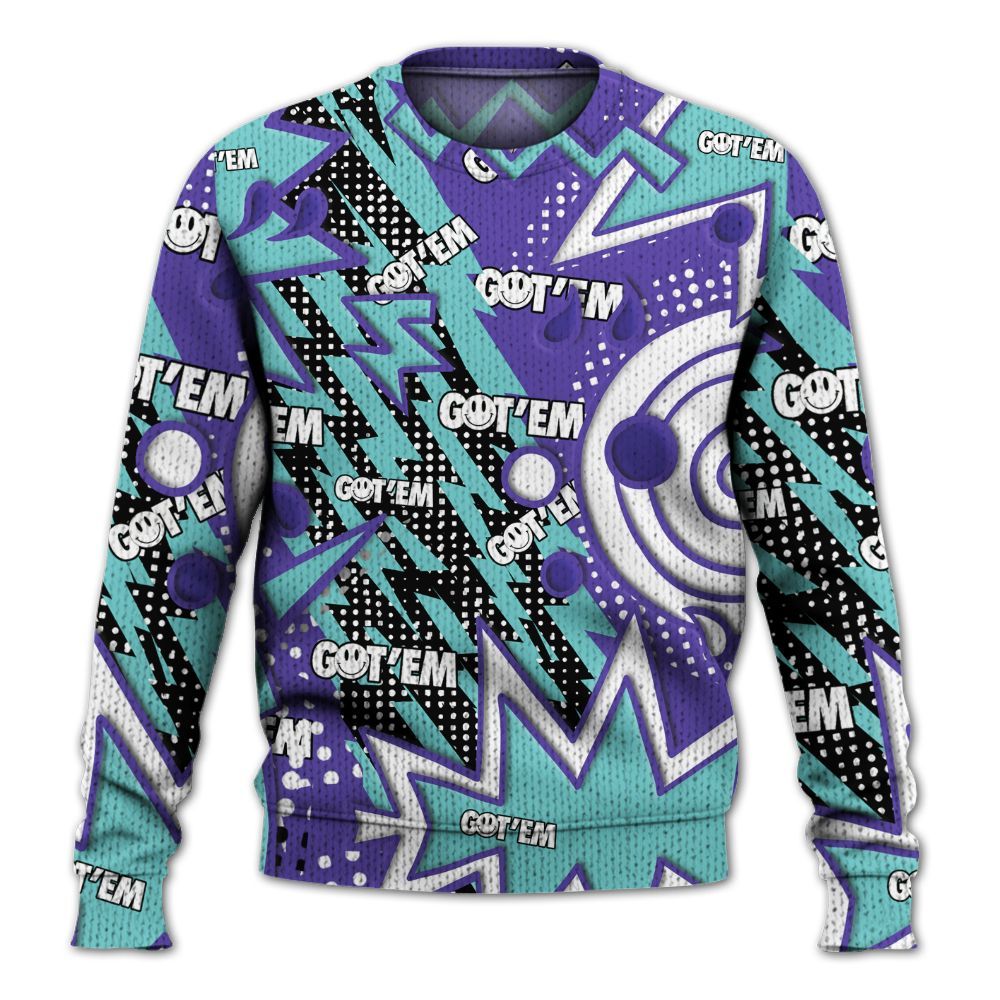 Knitted Sweater To Match Low Hornets 1s, Retro Vintage 90s