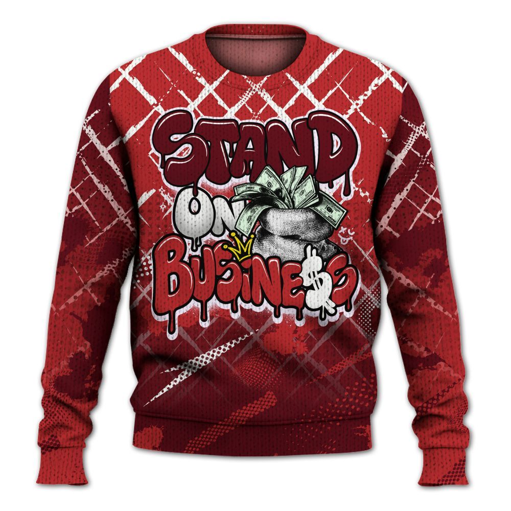 Knitted Sweater To Match Kobe 9 Elite Christmas - Halftone Stand Business Dripping