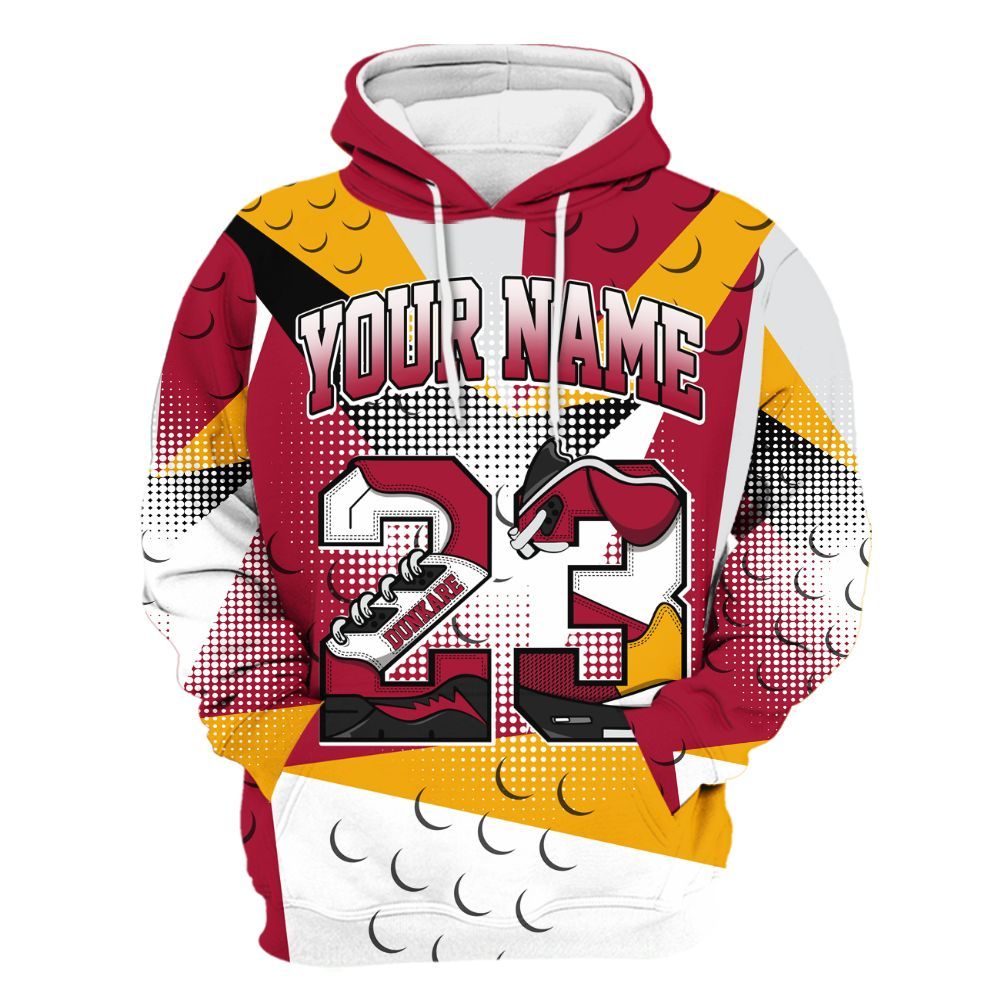 Hoodie To Match Cardinal 7s - Poly Custom Name Number 23 5s All Over Print