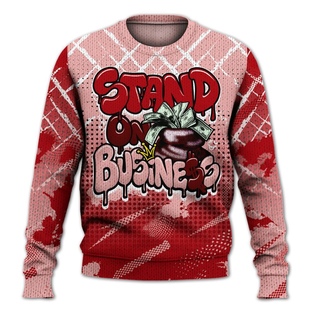 Knitted Sweater To Match Low Valentines Day 1s - Halftone Stand Business Dripping
