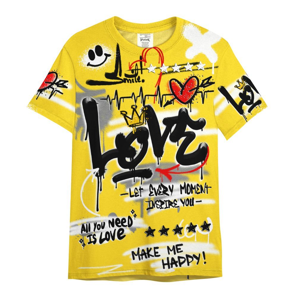 Shirt To Match Retro Thunder 4s - Happy Love Beats Graffiti Streetwear All Over Print