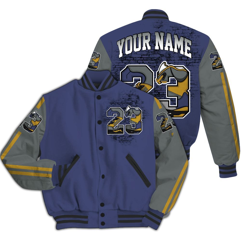 Varsity Jacket To Match Lakeshow 4s - Custom Name Number 23 5s All Over Print