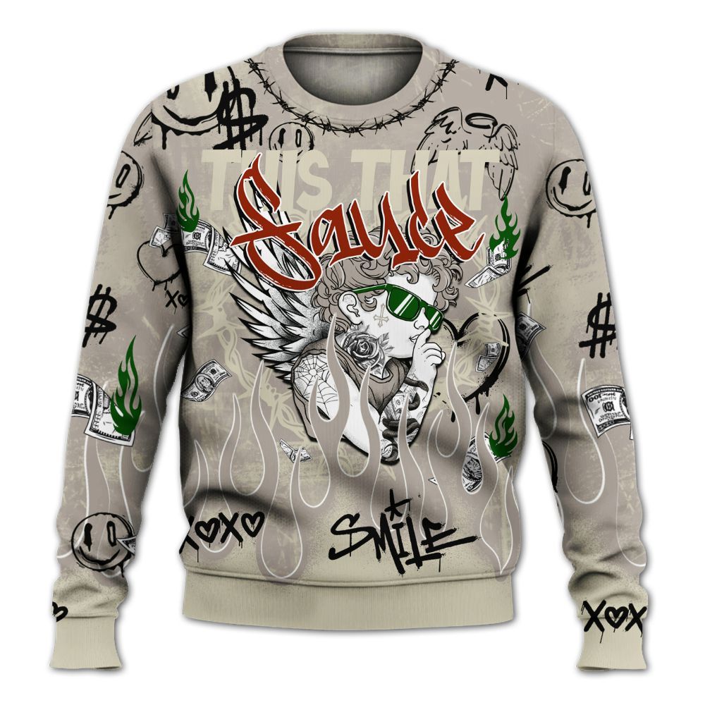 Sweatshirt To Match El Grito 5s - This That Sauce Angel All Over Print
