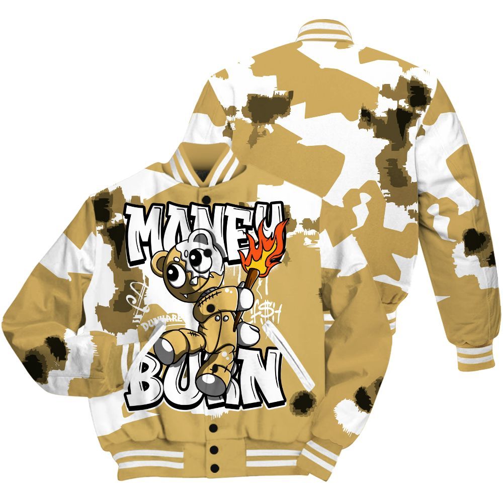 Varsity Jacket To Match Craft Paris 6s - Money Burn Retro All Over Print